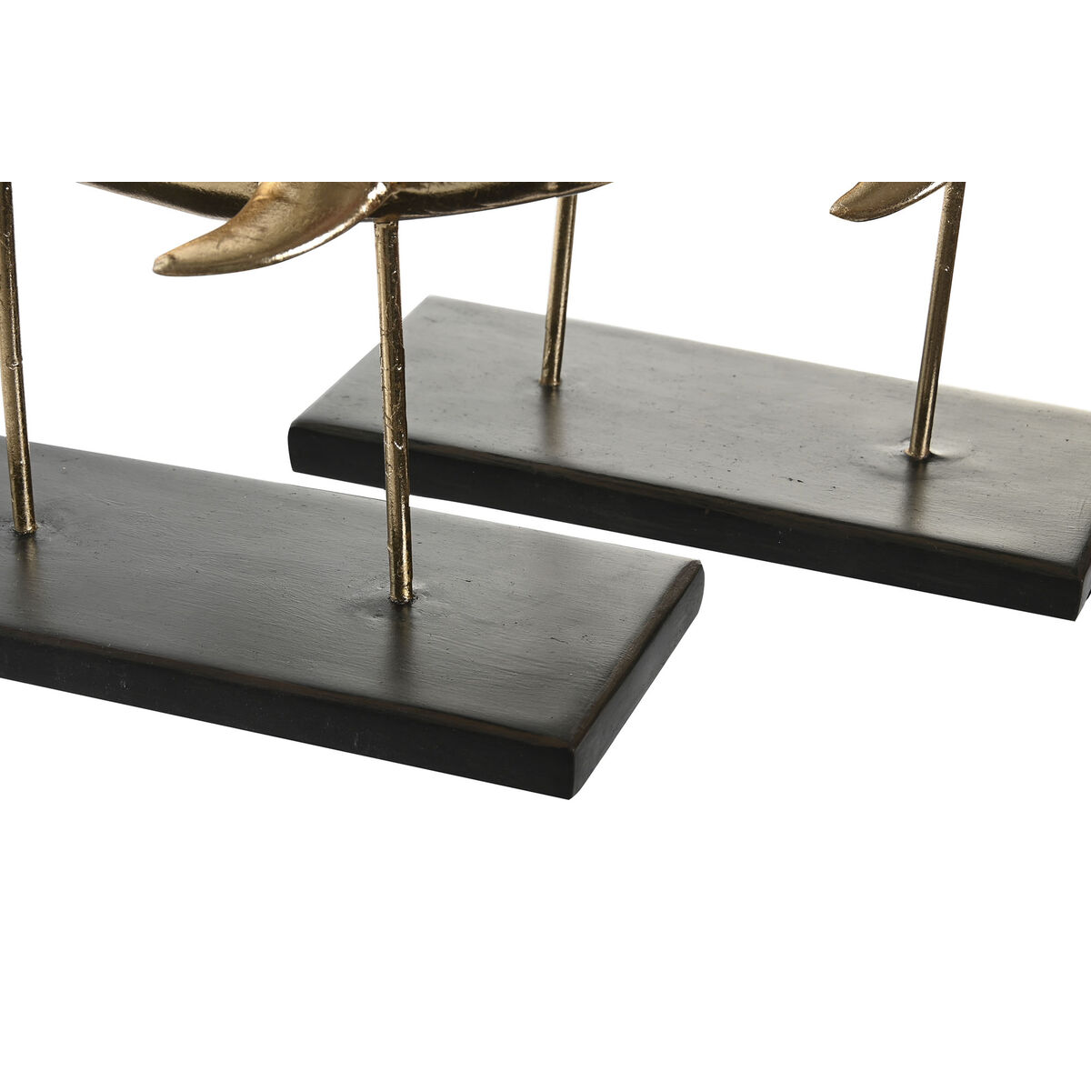 Prydnadsfigur DKD Home Decor 32 x 10,5 x 19,5 cm Svart Gyllene (2 antal) - 3