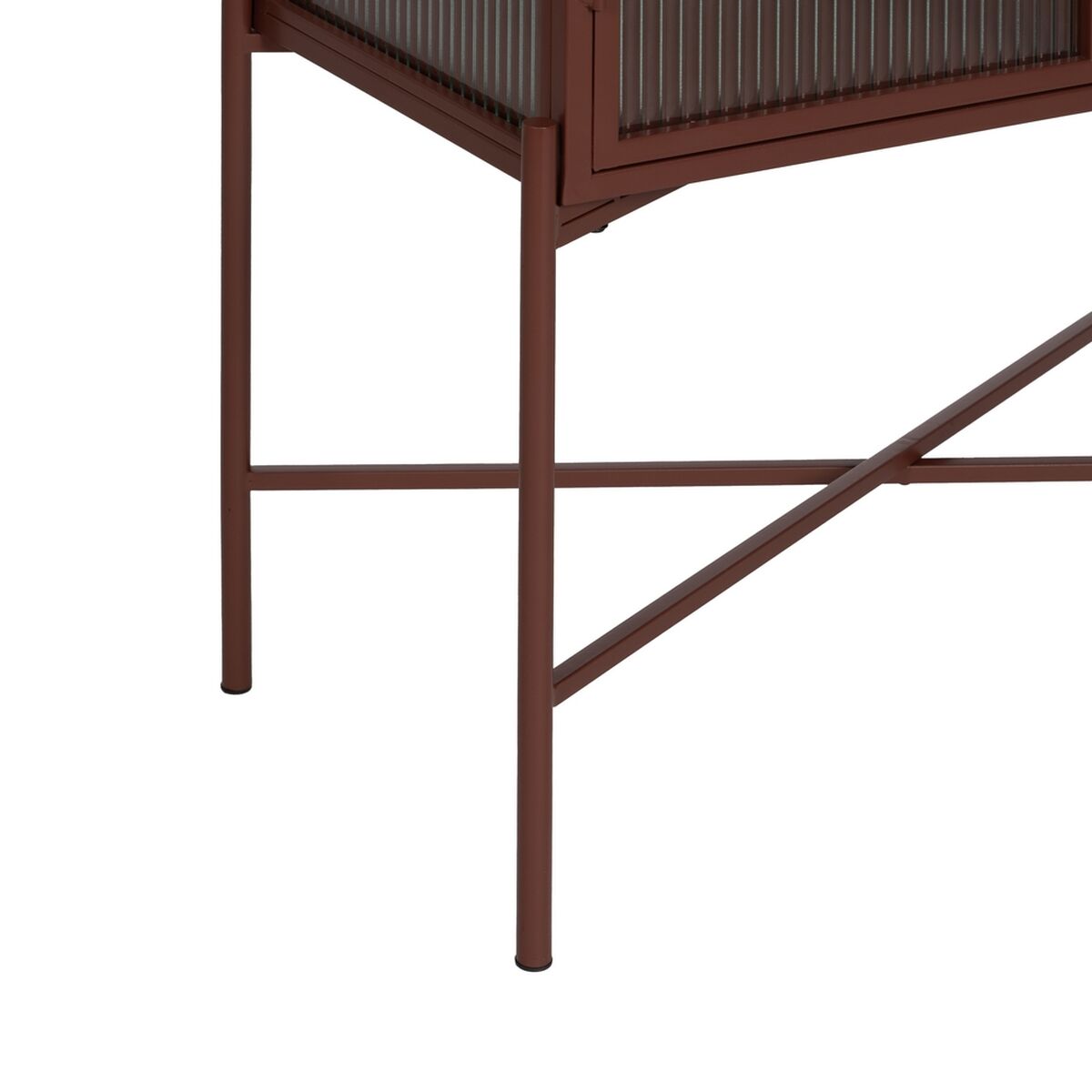 Vitrinskåp med dubbel glasdörr Takpanna Glas Järn 70 x 36 x 143 cm - 4
