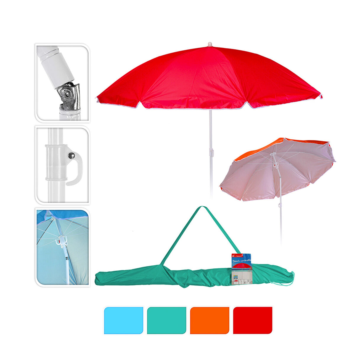 Paraply Pro Beach Ø 160 cm Ø 160 CM Justerbar