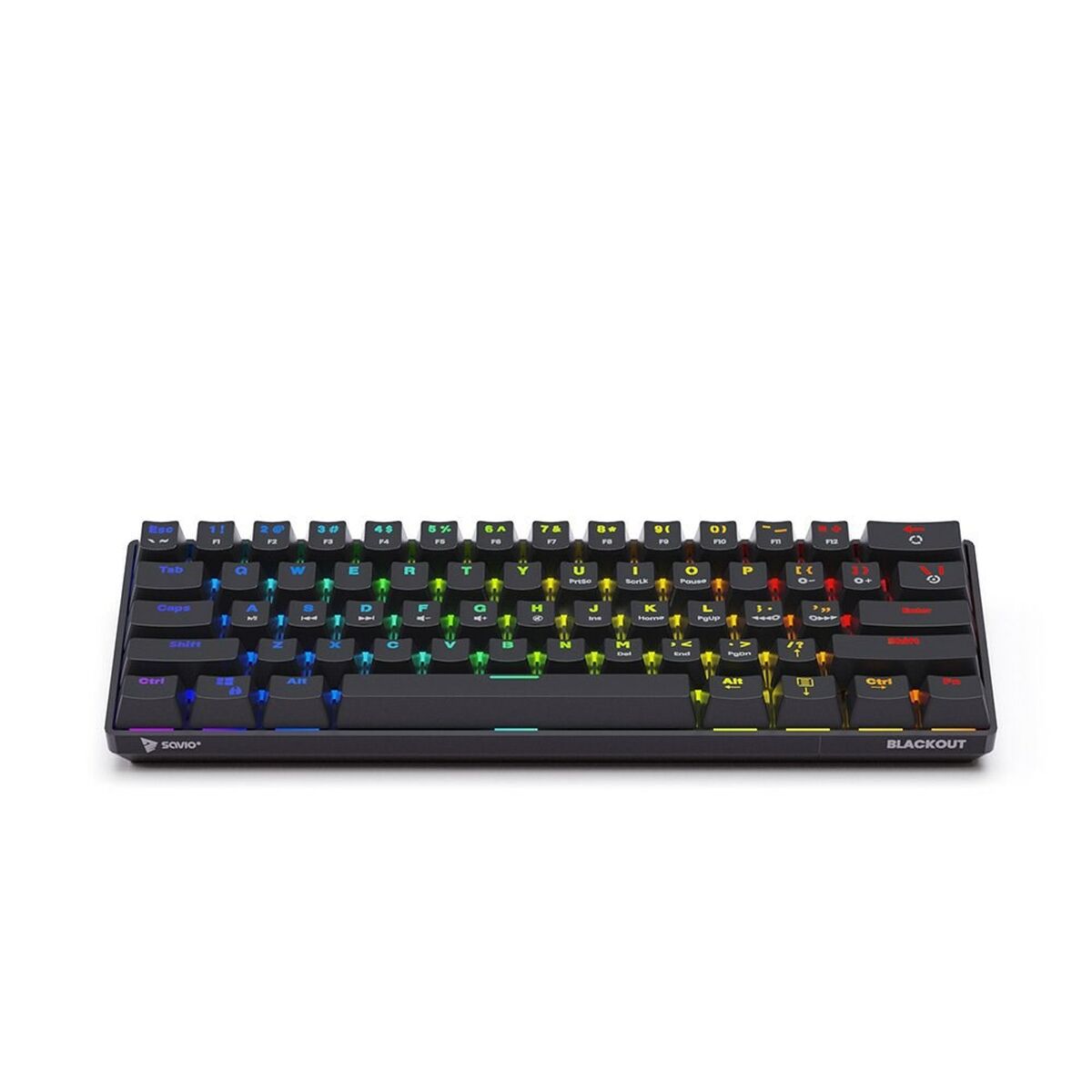 Tangentbord Savio BLACKOUT Svart Multicolour Engelska QWERTY - 5
