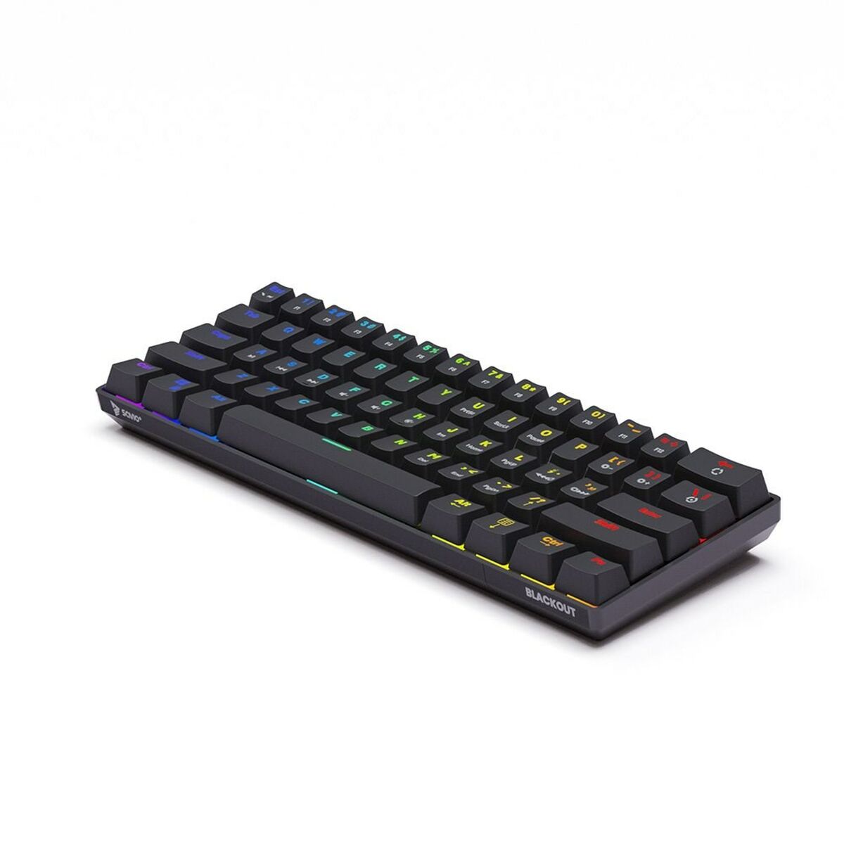 Tangentbord Savio BLACKOUT Svart Multicolour Engelska QWERTY - 7