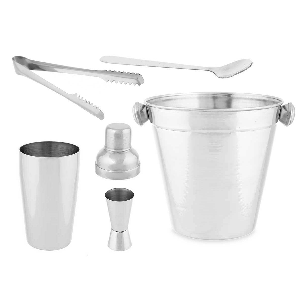 Cocktailset Silvrig Rostfritt stål 5 Delar 250 ml (6 antal) - 2