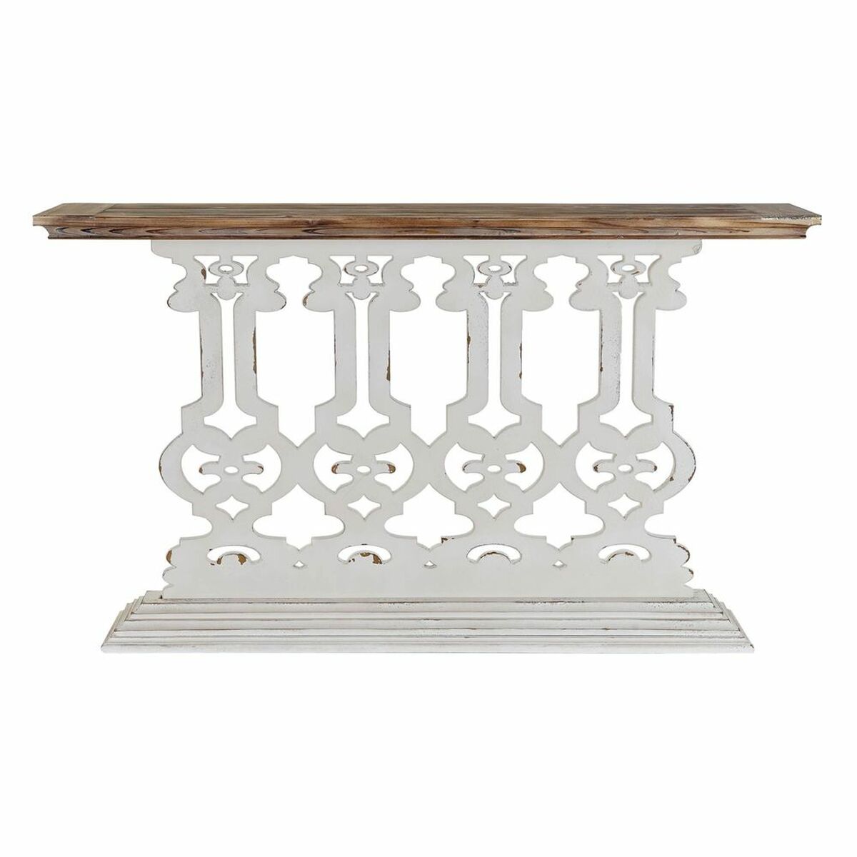 Konsol DKD Home Decor 8424001793600 142 x 30 x 83 cm Gran Naturell Vit Trä MDF
