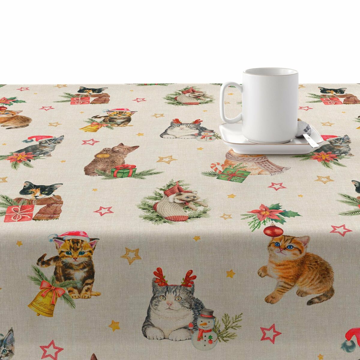 Fläckresistent bordsduk i harts Belum Christmas Multicolour 300 x 150 cm - 2