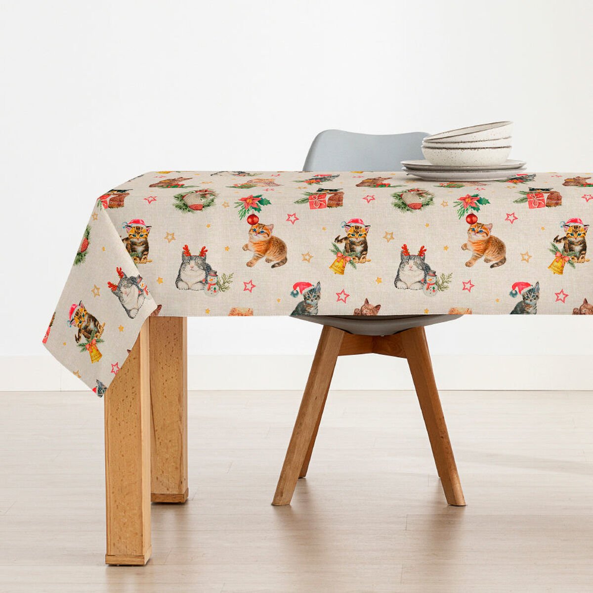 Fläckresistent bordsduk i harts Belum Christmas Multicolour 300 x 150 cm - 3