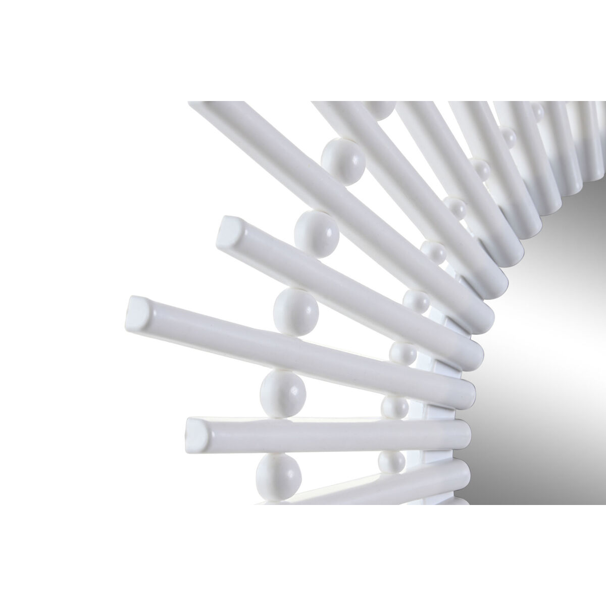Väggspegel DKD Home Decor Scandi Glas Naturell Vit polypropen (50 x 2,5 x 50 cm) (2 antal) - 2