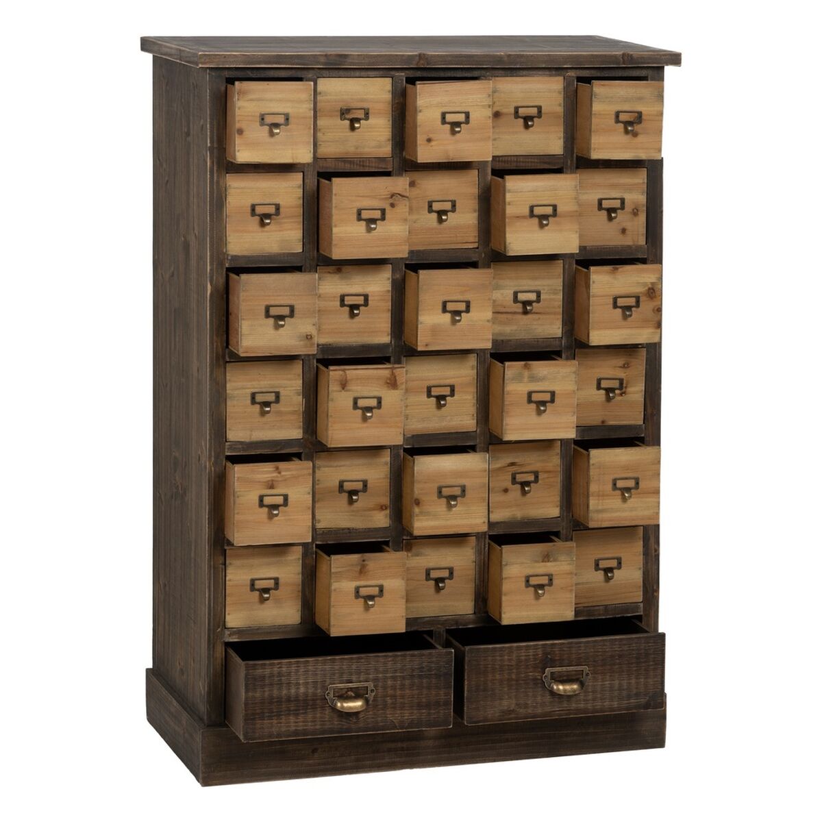 Byrå Beige Grå Granträ Trä MDF 80,5 x 35 x 115 cm - 7