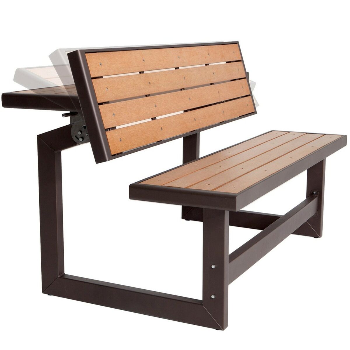 Bänk med ryggstöd Lifetime Bord Brun Convertible - 7