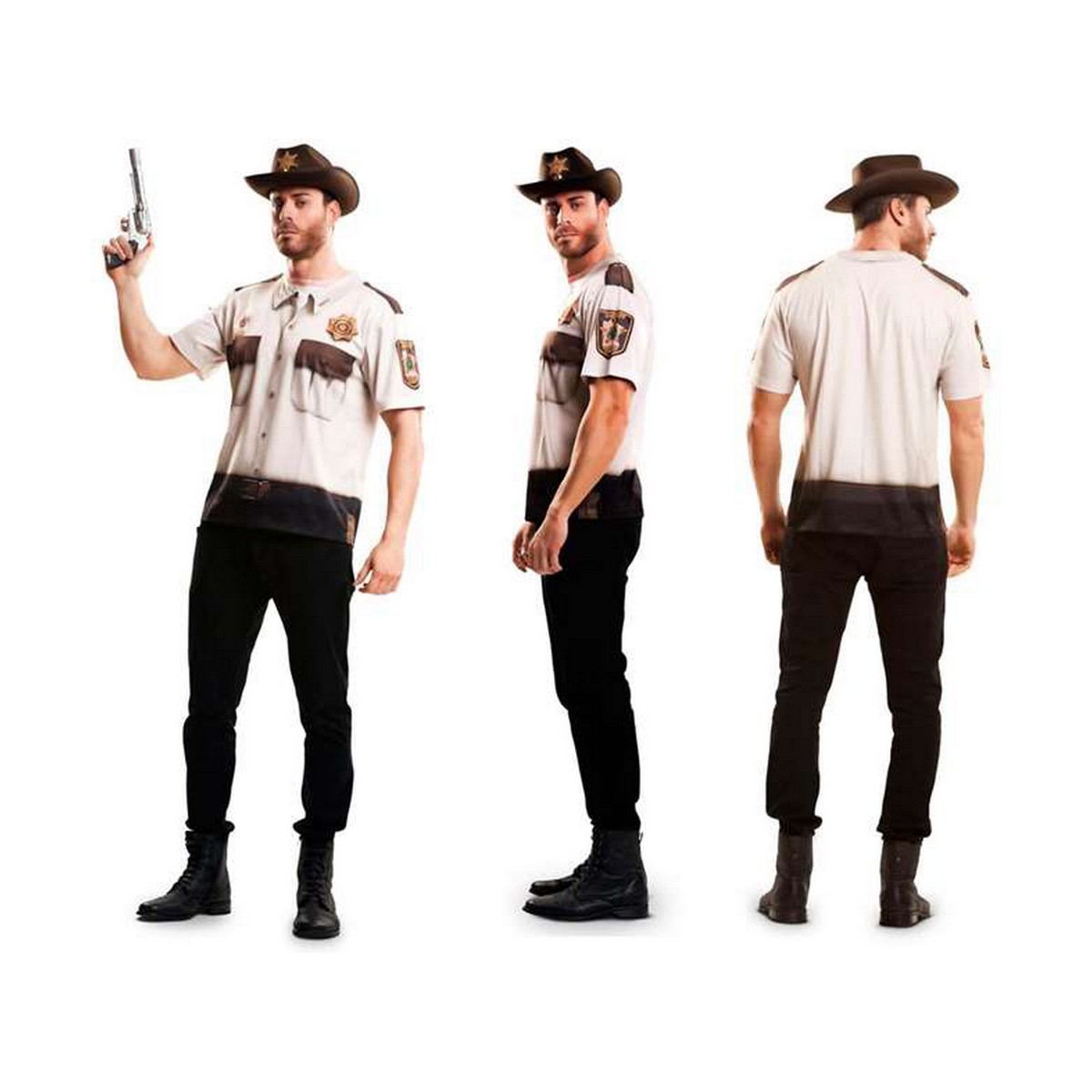 Maskeraddräkt vuxna My Other Me Sheriff Polis - 4