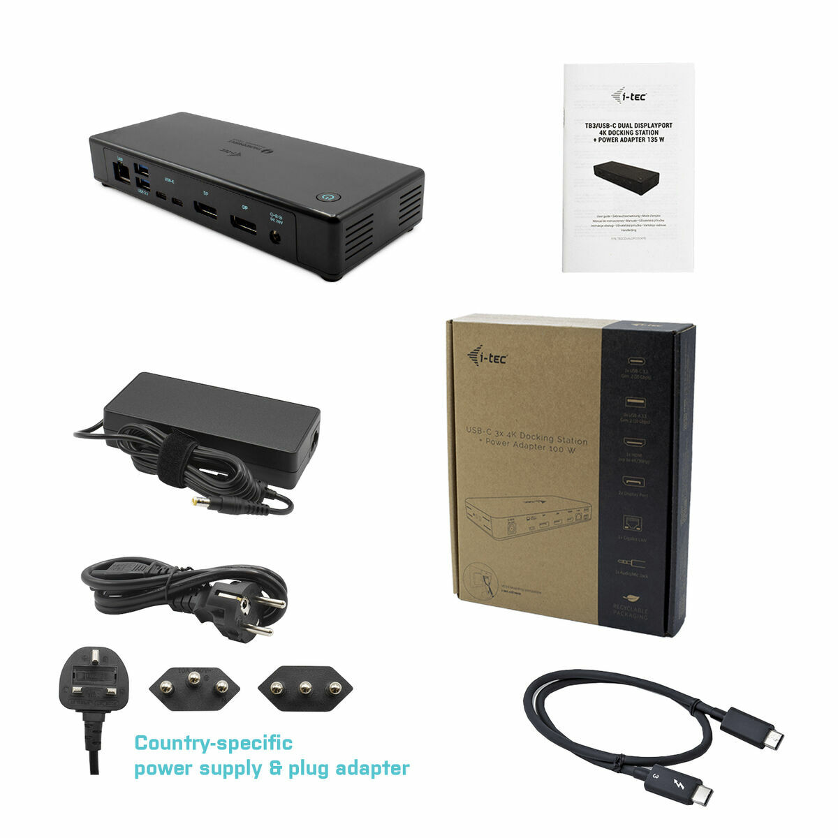 Dockstation i-Tec TB3CDUALDPDOCKPD Svart - 2