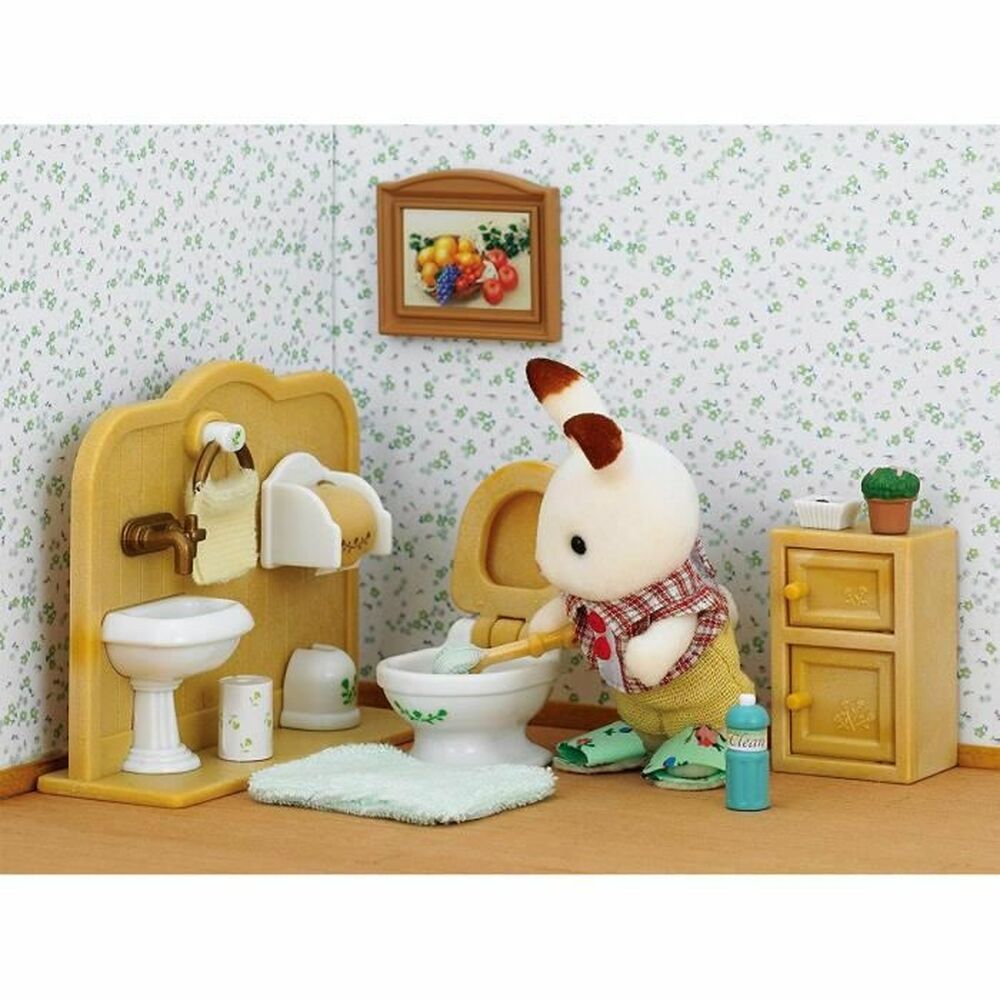 Actionfigurer Sylvanian Families Chocolate Rabbit and Toilet Set - 4