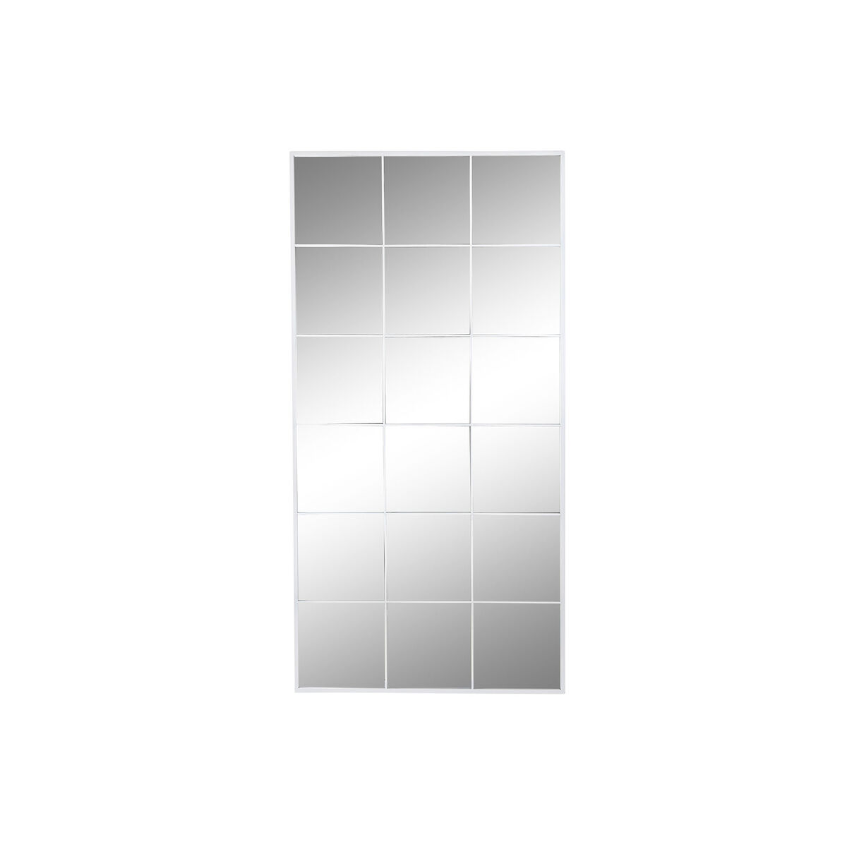 Väggspegel DKD Home Decor Vit Fönster 90 x 1 x 180 cm 90 x 2 x 180 cm