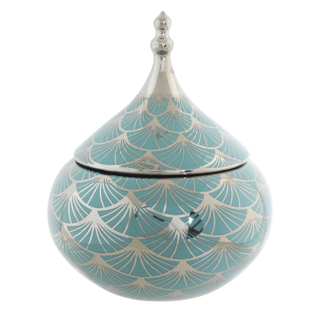 Keramikskål DKD Home Decor Vit Gyllene Porslin Orientalisk Kromad 18 x 18 x 22 cm