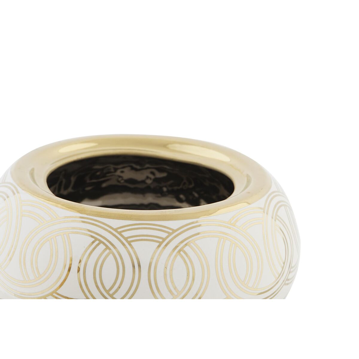 Keramikskål DKD Home Decor Vit Gyllene Porslin Orientalisk Kromad 18 x 18 x 22 cm - 3