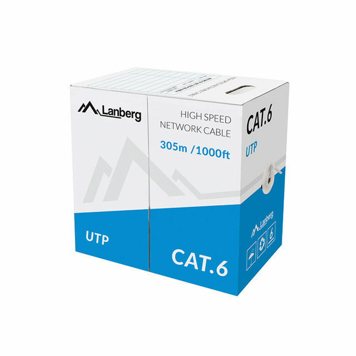 Kabel Ethernet LAN Lanberg LCU6-11CU-0305-S Grå 305 m 305 m