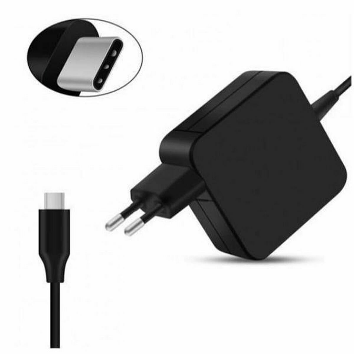 Laptopladdare Nilox NXCARUSBC45 Typ C 45 W Svart - 3