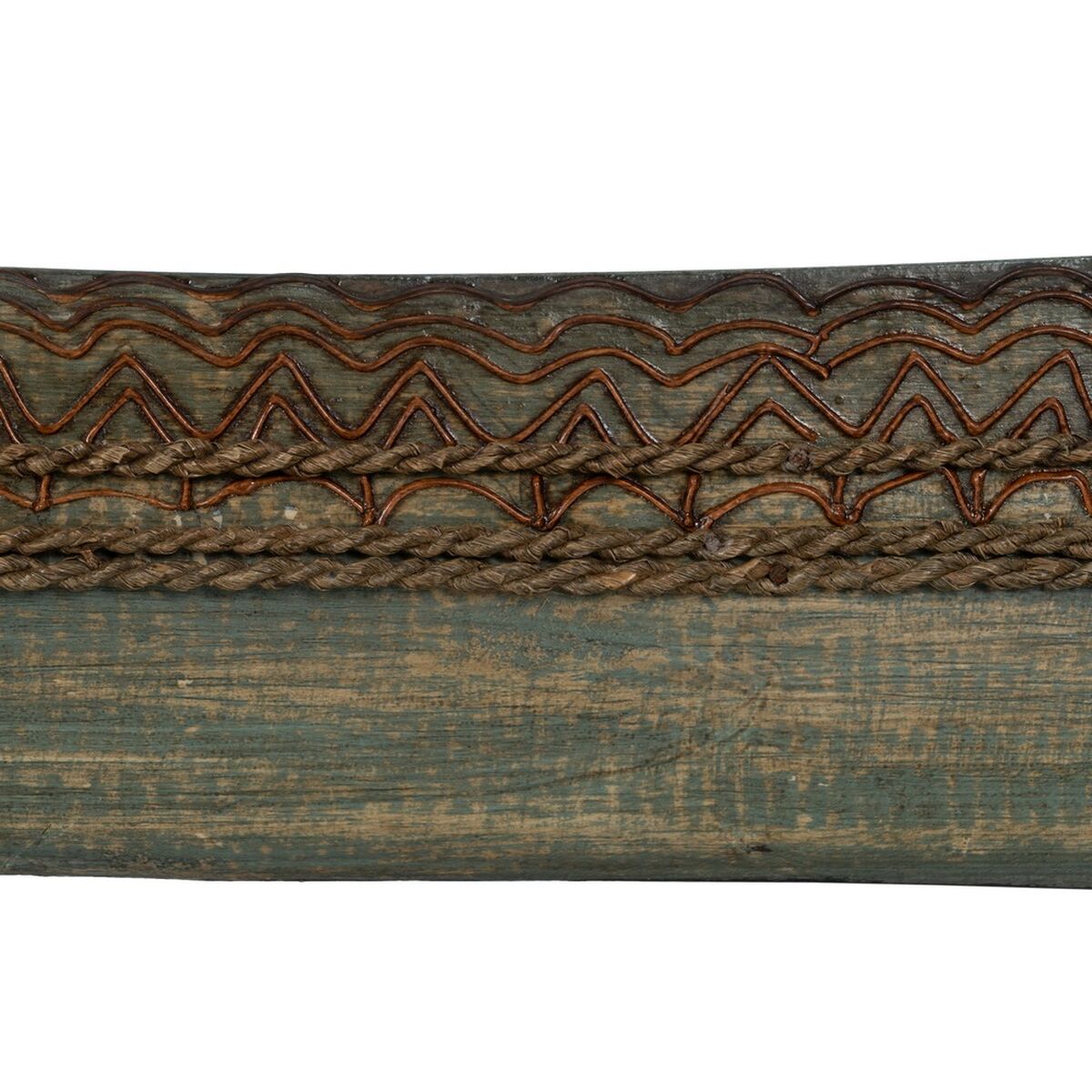 Bordsdekoration Brun Grön Trä Naturliga fibrer 98 x 14 x 16 cm - 4