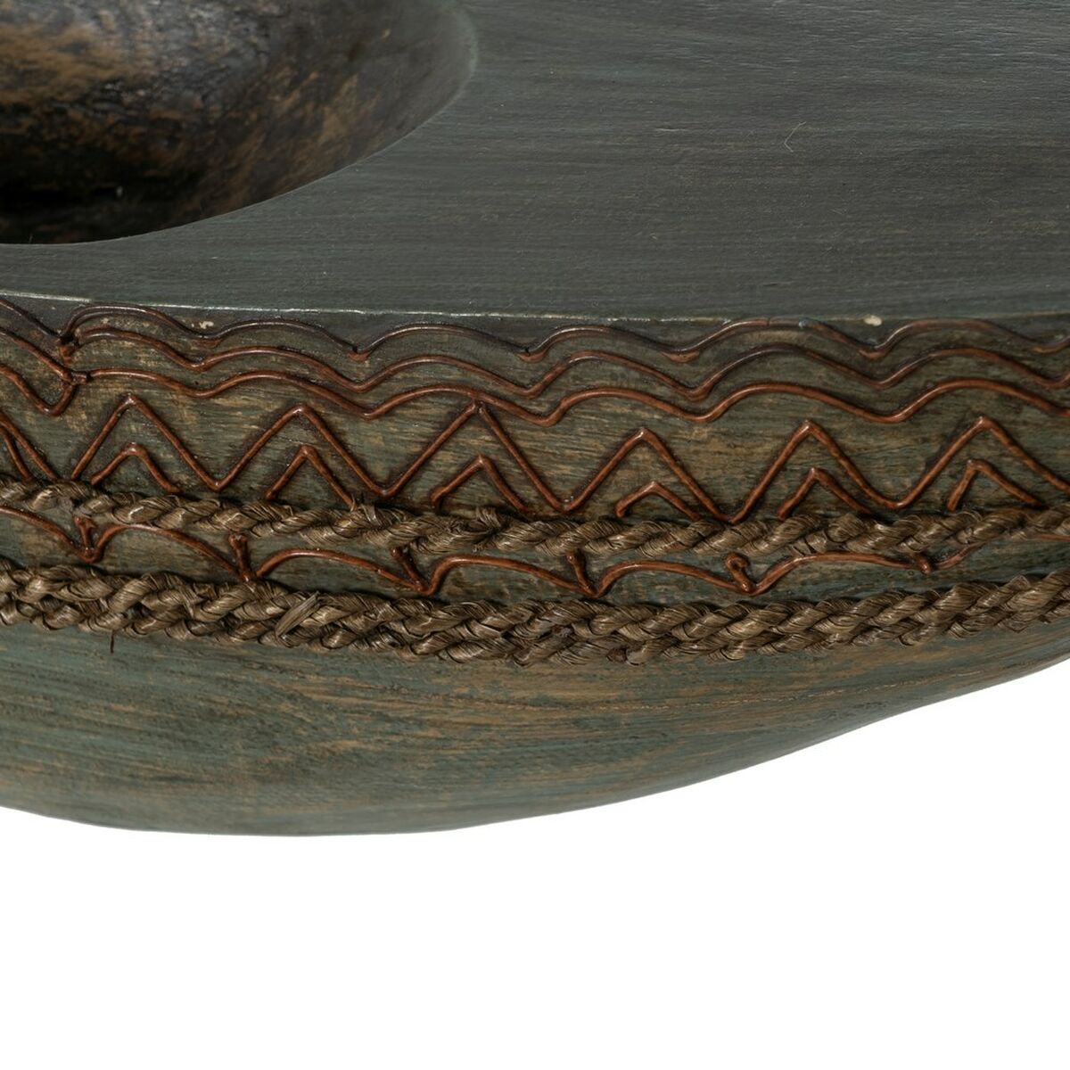 Bordsdekoration Brun Grön Trä Naturliga fibrer 98 x 14 x 16 cm - 7
