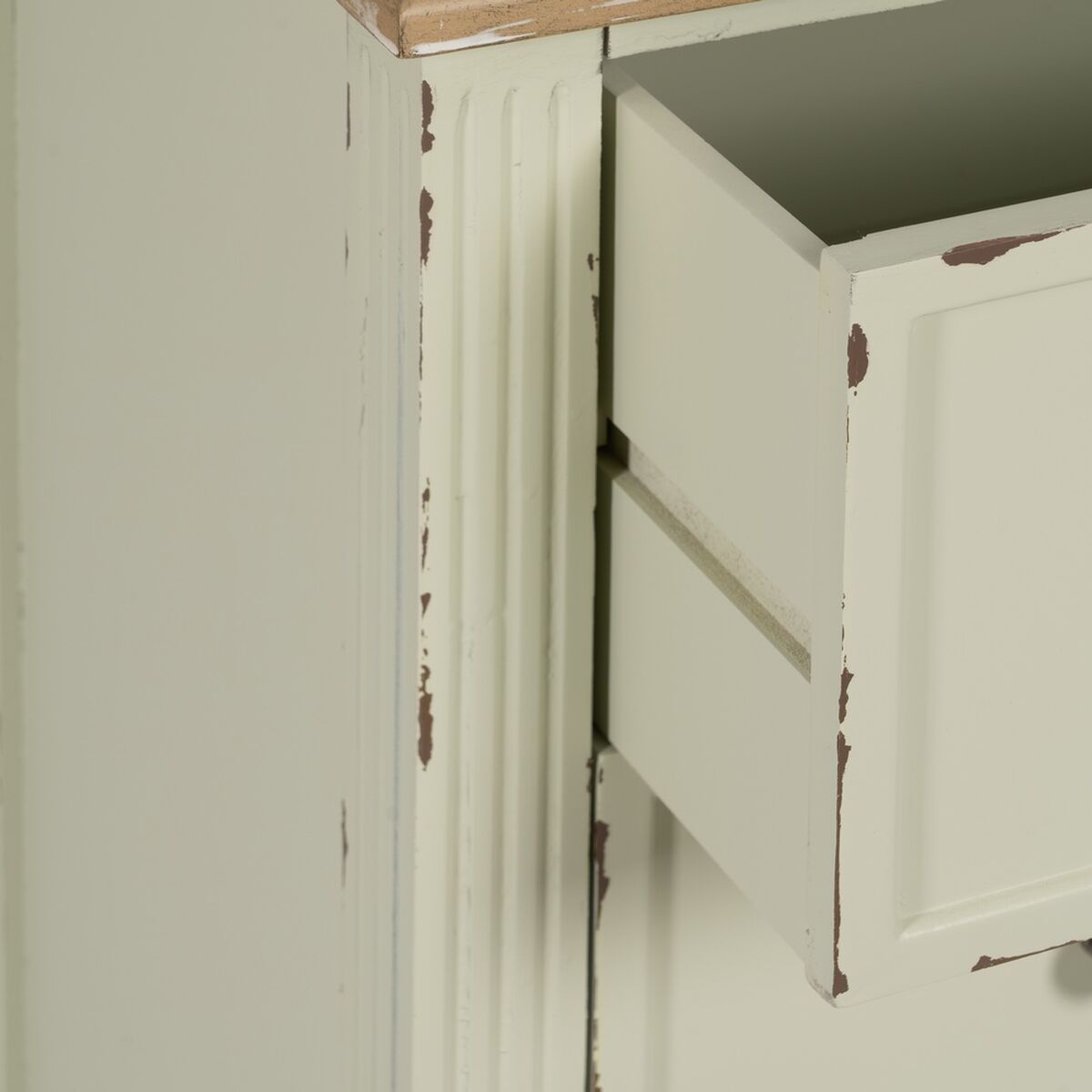 Byrå Beige Naturell Granträ Trä MDF 90 X 42 X 85 CM - 7