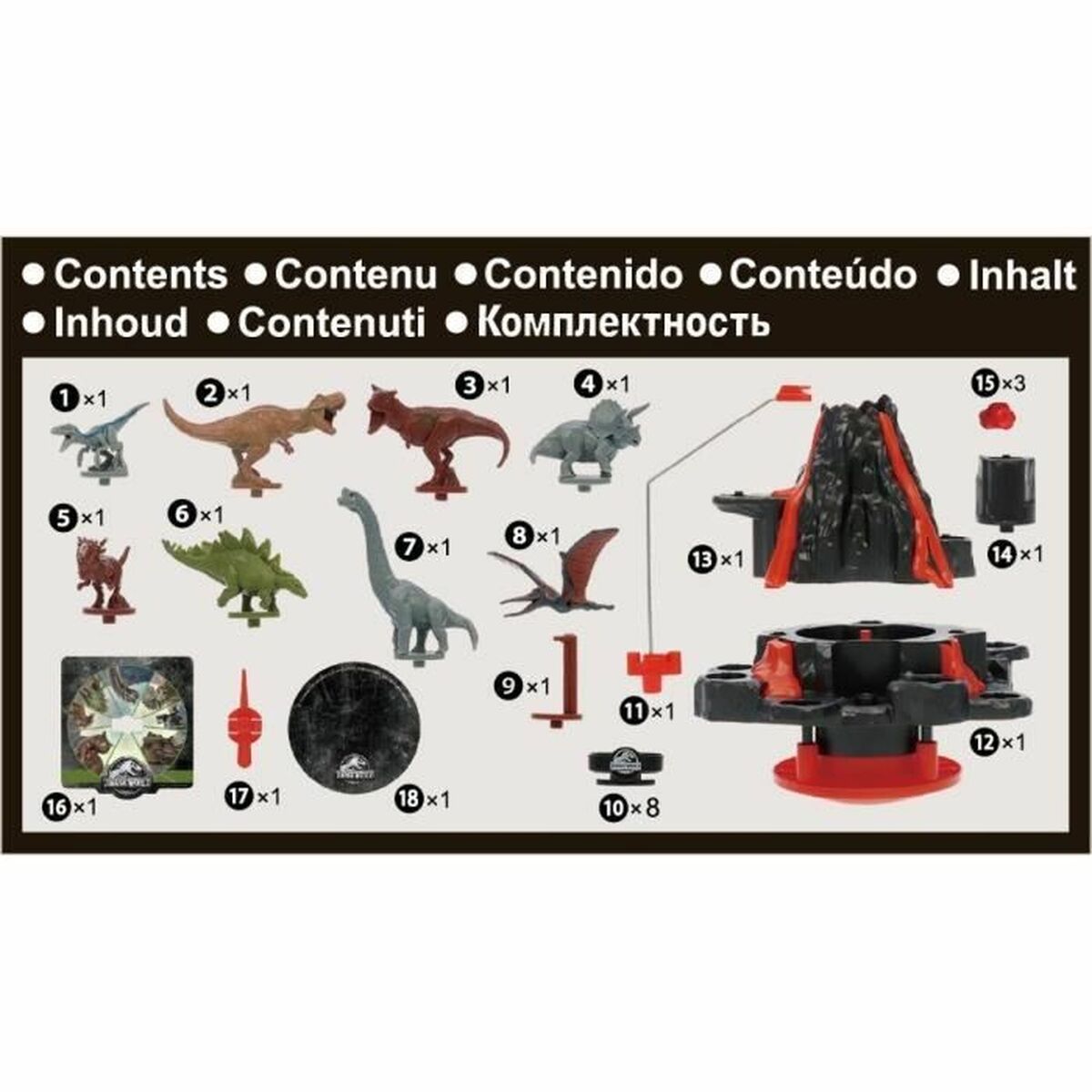 Sällskapsspel EPOCH D'ENFANCE Jurassic World Shaky Volcano 26 x 11 x 26 cm - 3