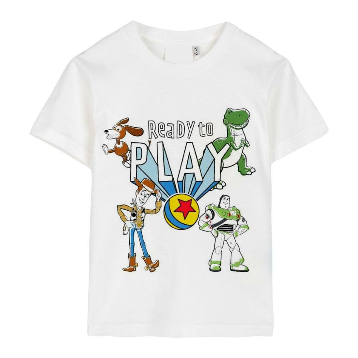 Barn T-shirt med kortärm Toy Story Vit