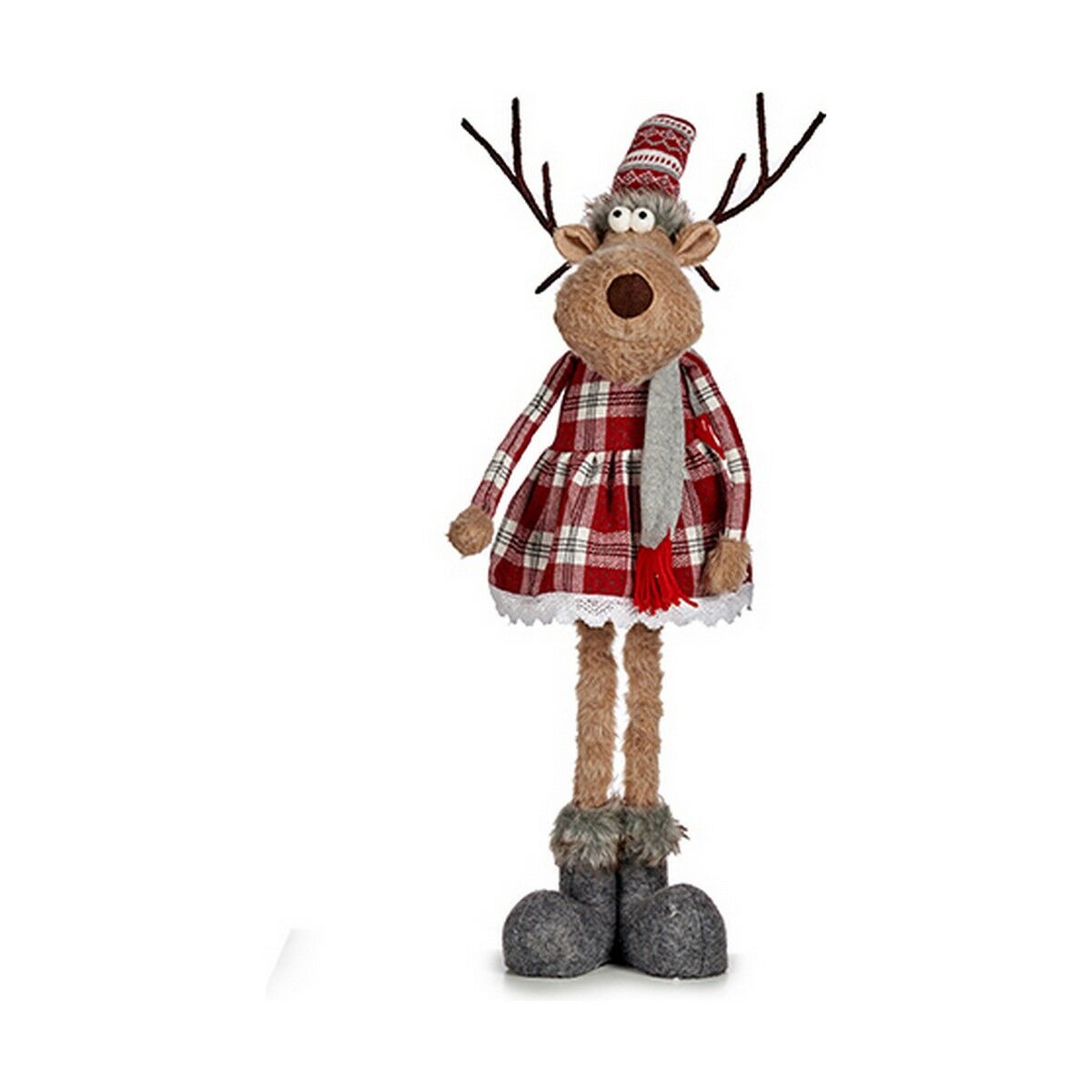 Prydnadsfigur Krist+ Röd Grå Rådjur Halsdukar 17 x 78 x 24 cm - 2