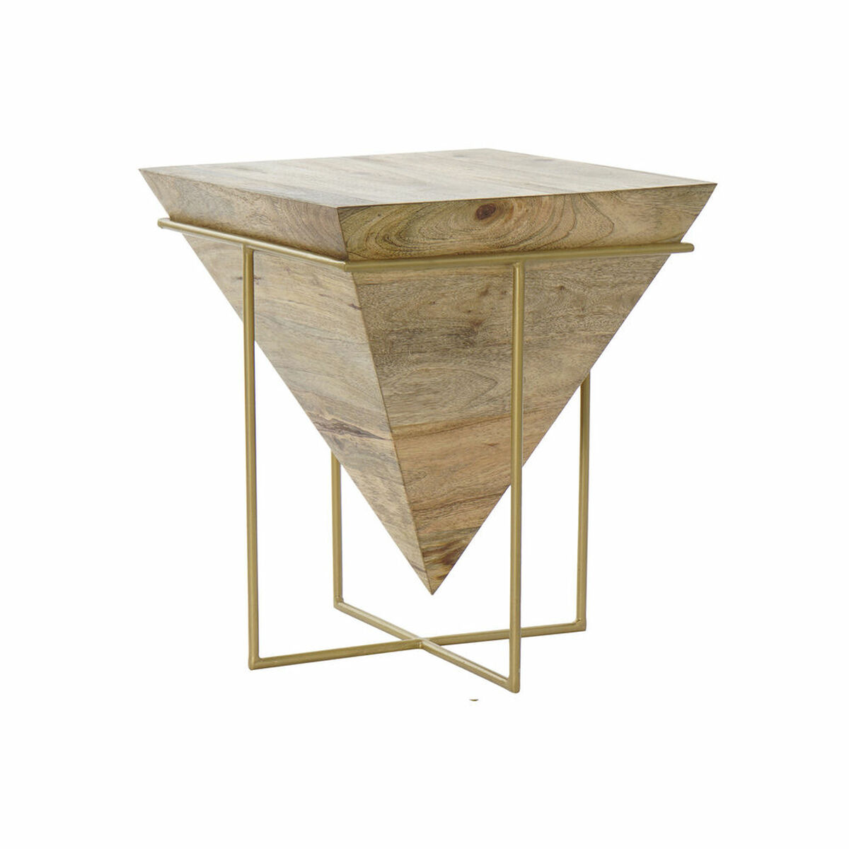 Sidobord DKD Home Decor Metall Mangoträ (40 x 40 x 45 cm)