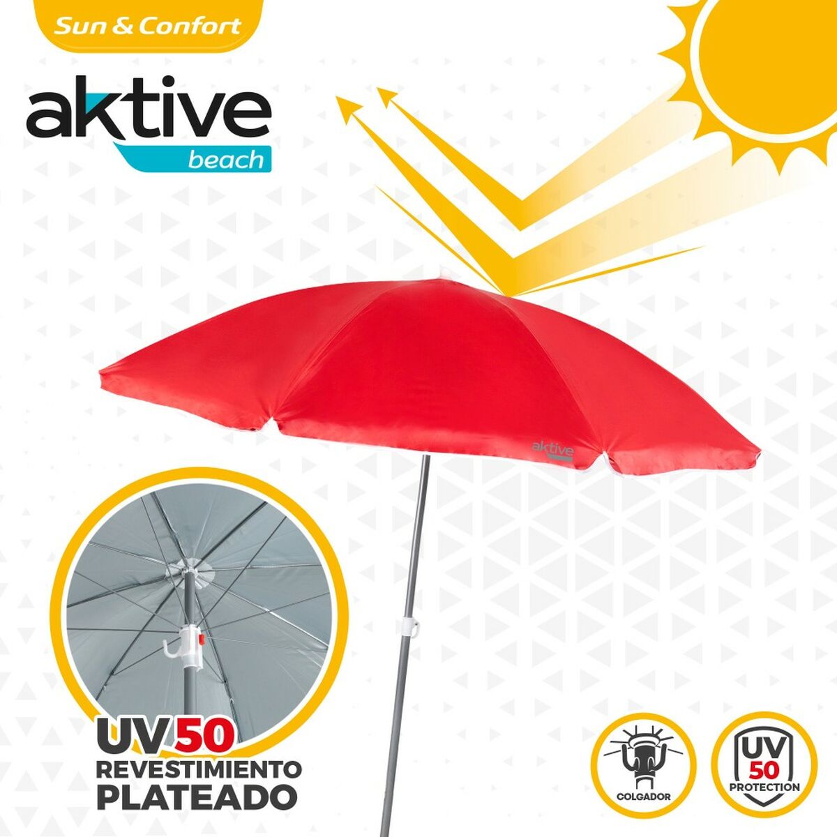 Paraply Aktive 180 x 193 x 180 cm 180 x 180 x 180 cm 180 x 196 x 180 cm (12 antal) - 4
