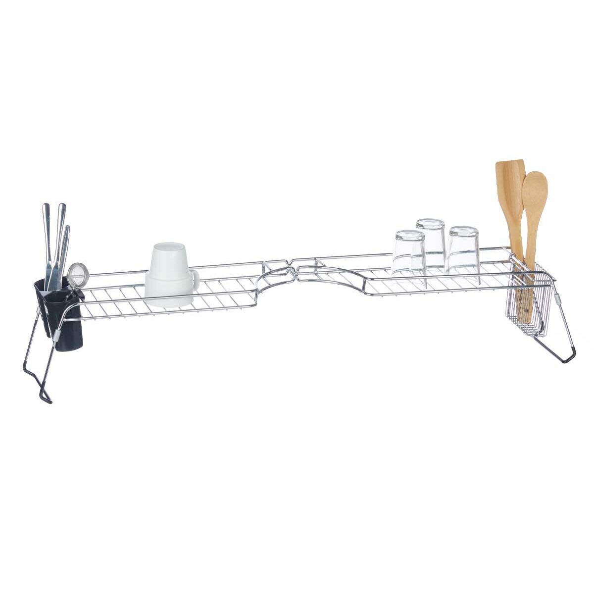 Diskställ Kinvara W3422A-1 Silvrig Metall 104 x 15,5 x 19 cm Double (4 antal) - 5