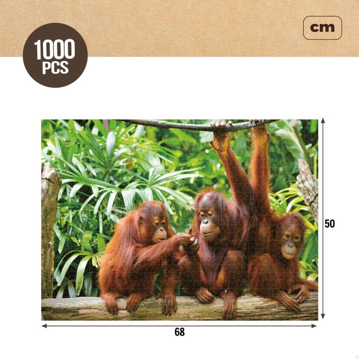 Pussel Colorbaby Orangutan 6 antal 68 x 50 x 0,1 cm - 3