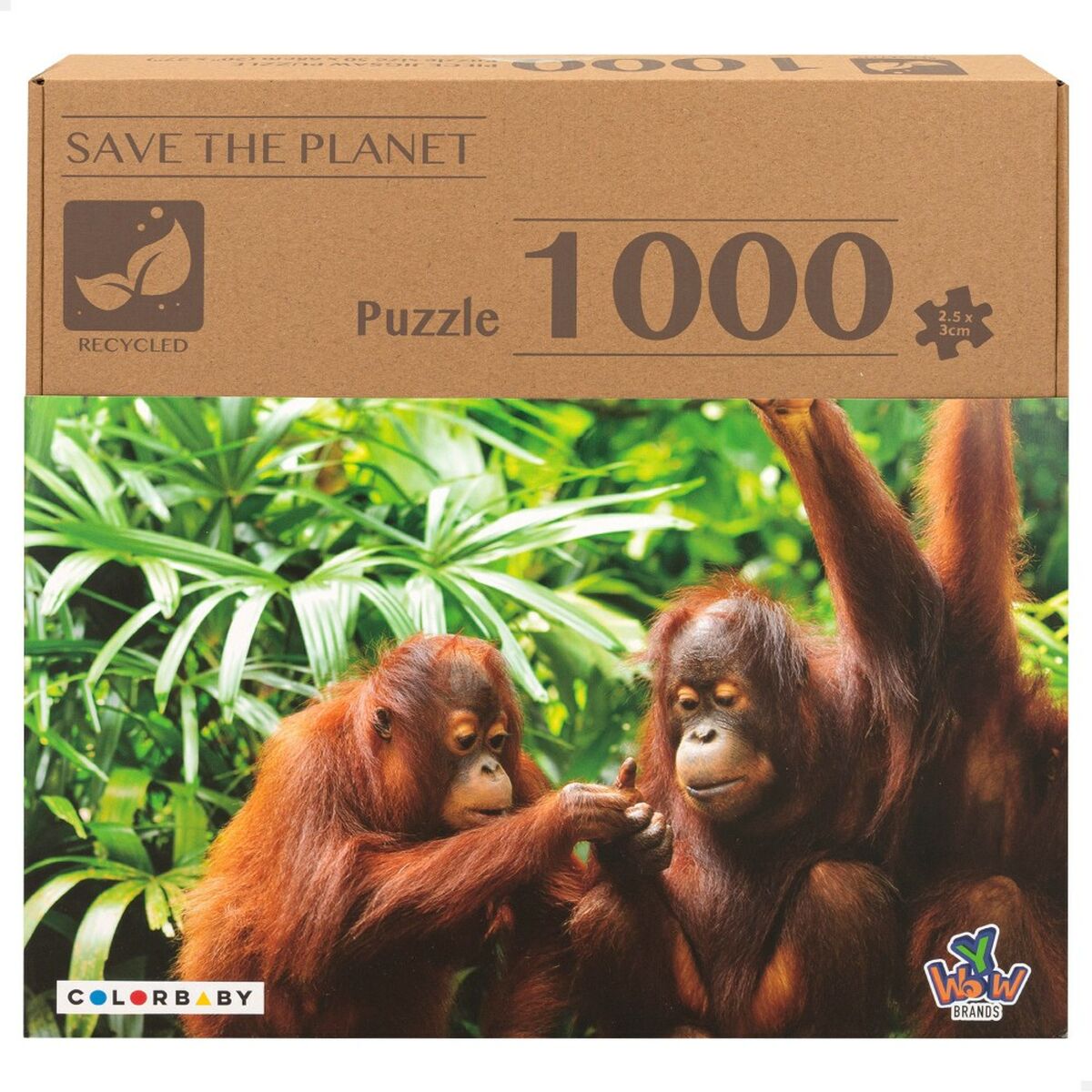 Pussel Colorbaby Orangutan 6 antal 68 x 50 x 0,1 cm - 7