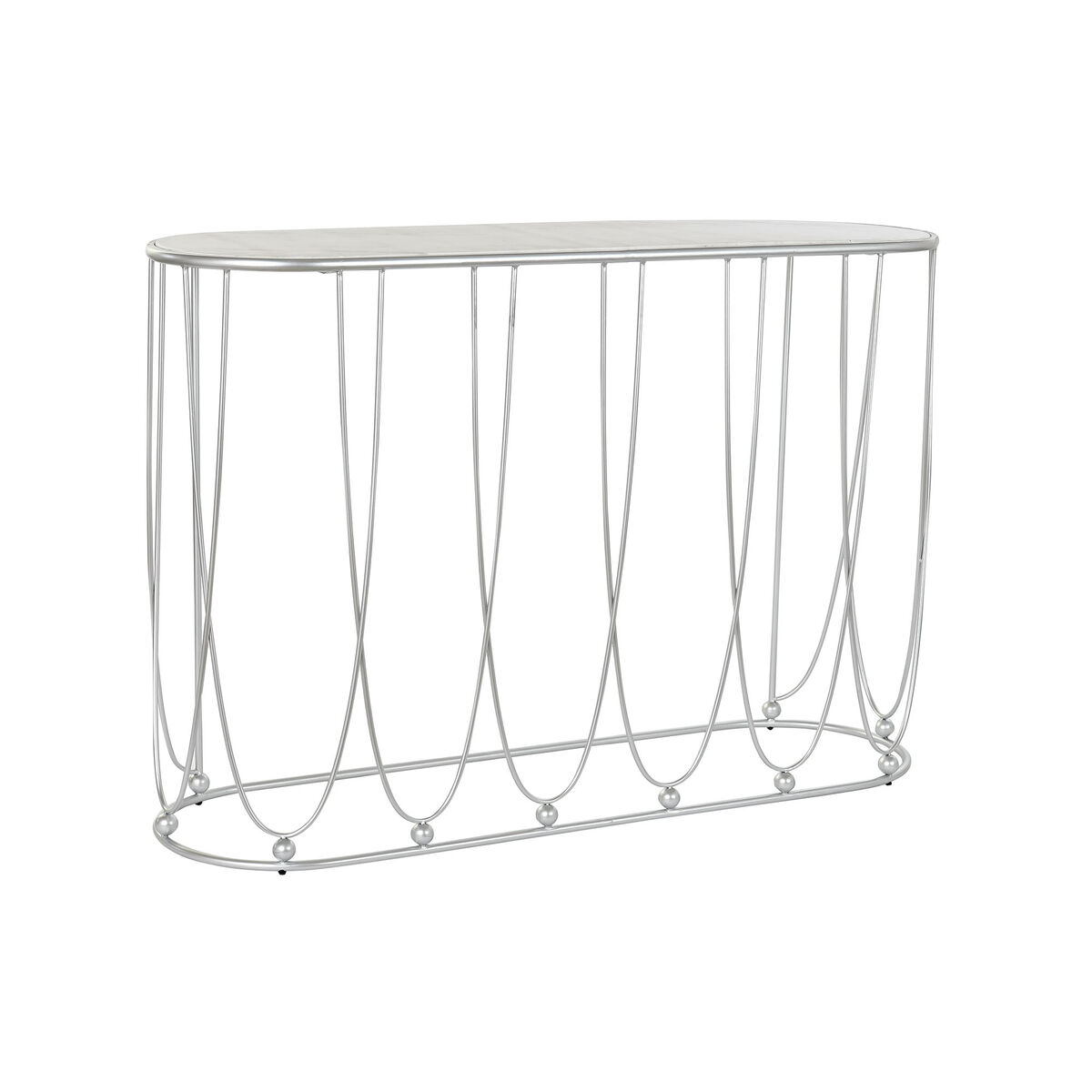 Mottagare DKD Home Decor Vit Silvrig 115 x 35 x 78 cm
