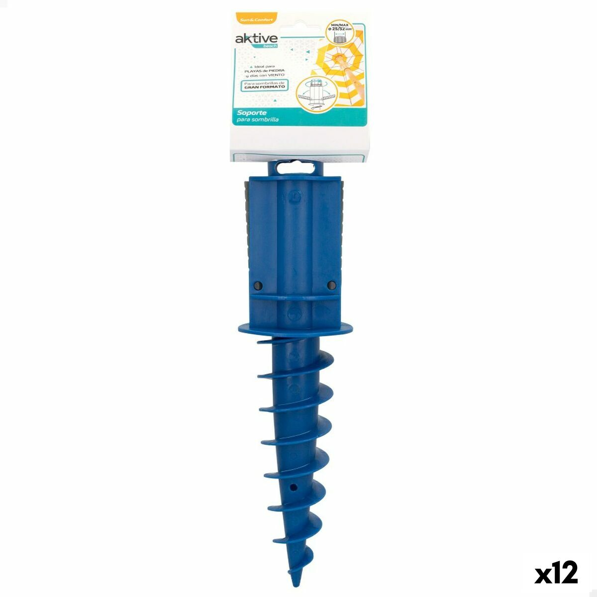 Parasollankare Aktive 22 x 38 x 9 cm (12 antal) - 3