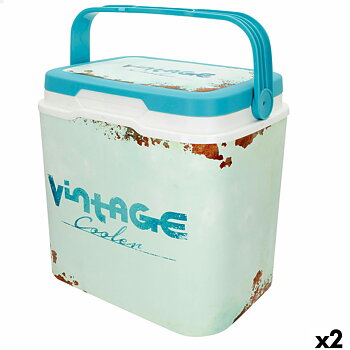 Bärbar styv kylare Aktive 24 L 37 x 35 x 27 cm Blå (2 antal)