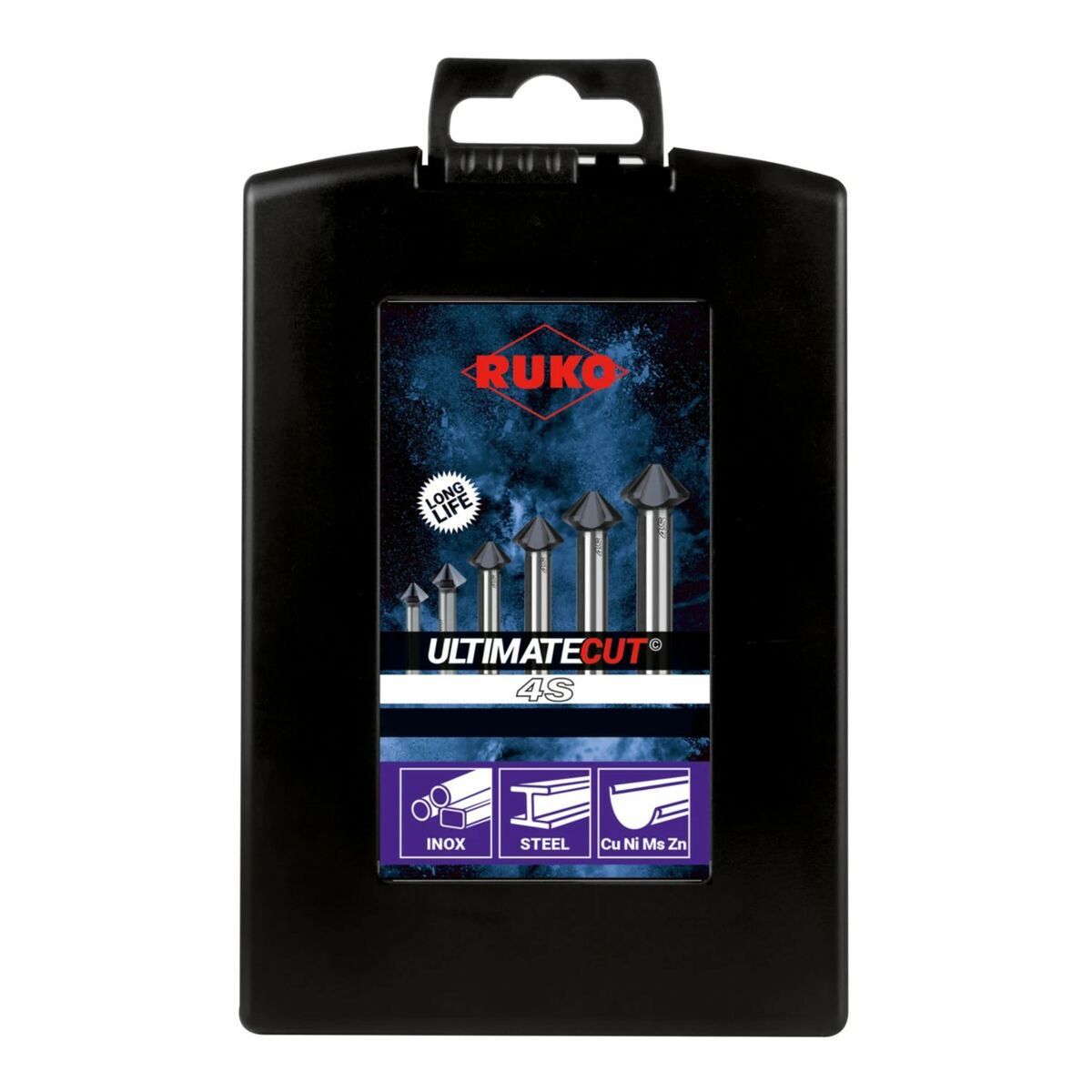 Sats med försänkare (Försänkare) RUKO ULTIMATECUT 4S Höghastighetsstål (HSS) 6 Delar - 3