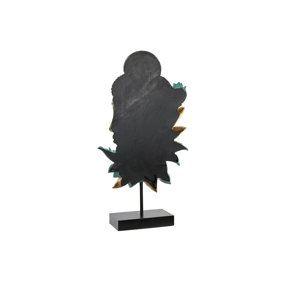 Prydnadsfigur DKD Home Decor 22 x 8 x 42,5 cm Svart Gyllene Buddha Turkos Orientalisk (2 antal) - 3