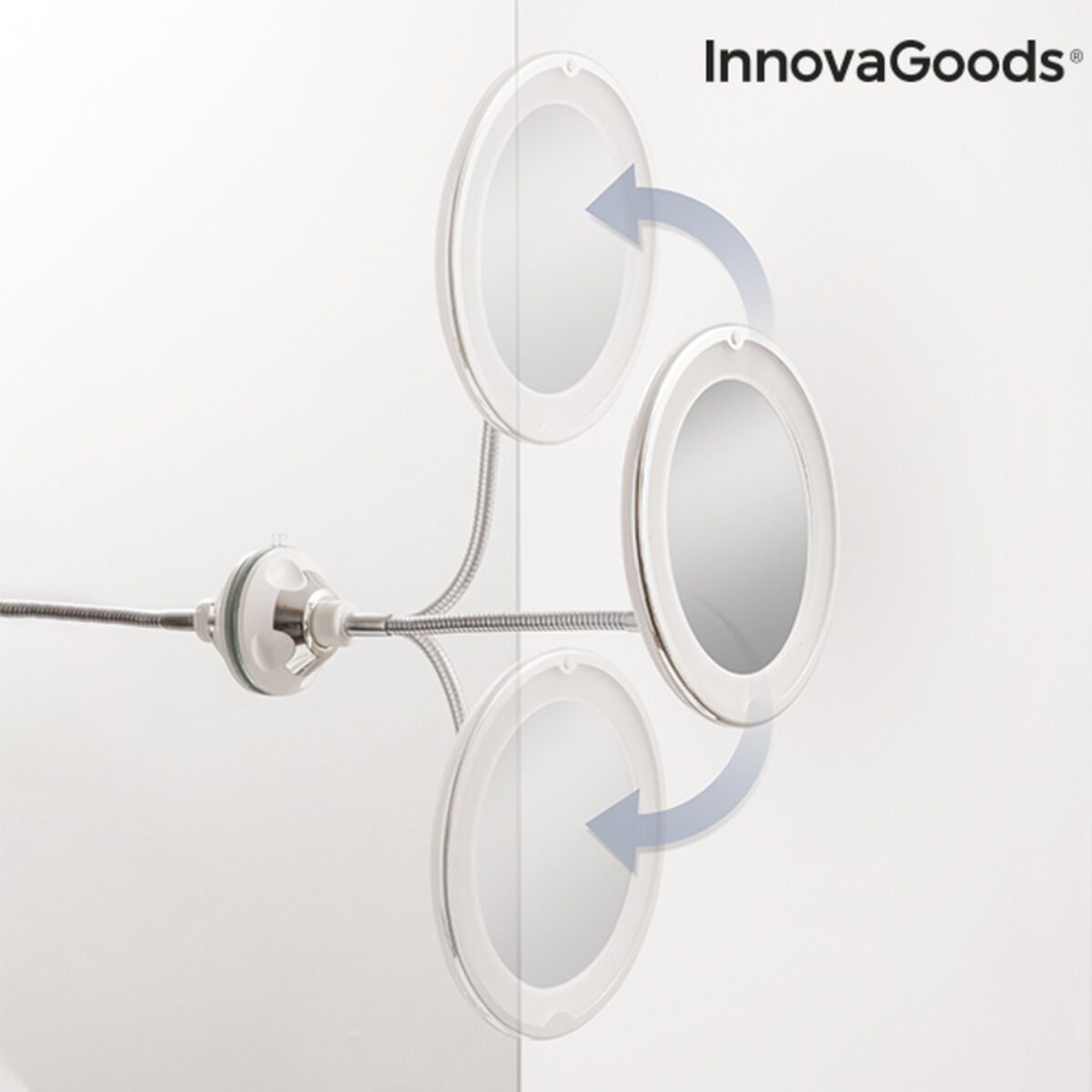 Förstoringsspegel med LED, rörlig arm och sugpropp Mizoom InnovaGoods IG814786 (Renoverade A) - 7