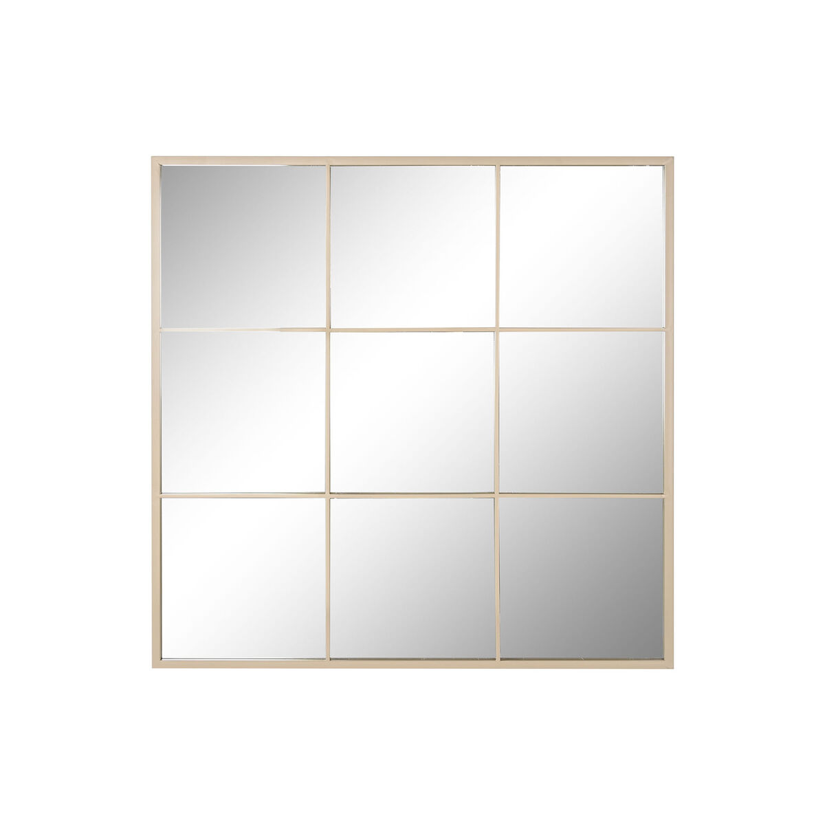 Väggspegel Home ESPRIT Beige Fönster Scandi 90 x 2 x 90 cm