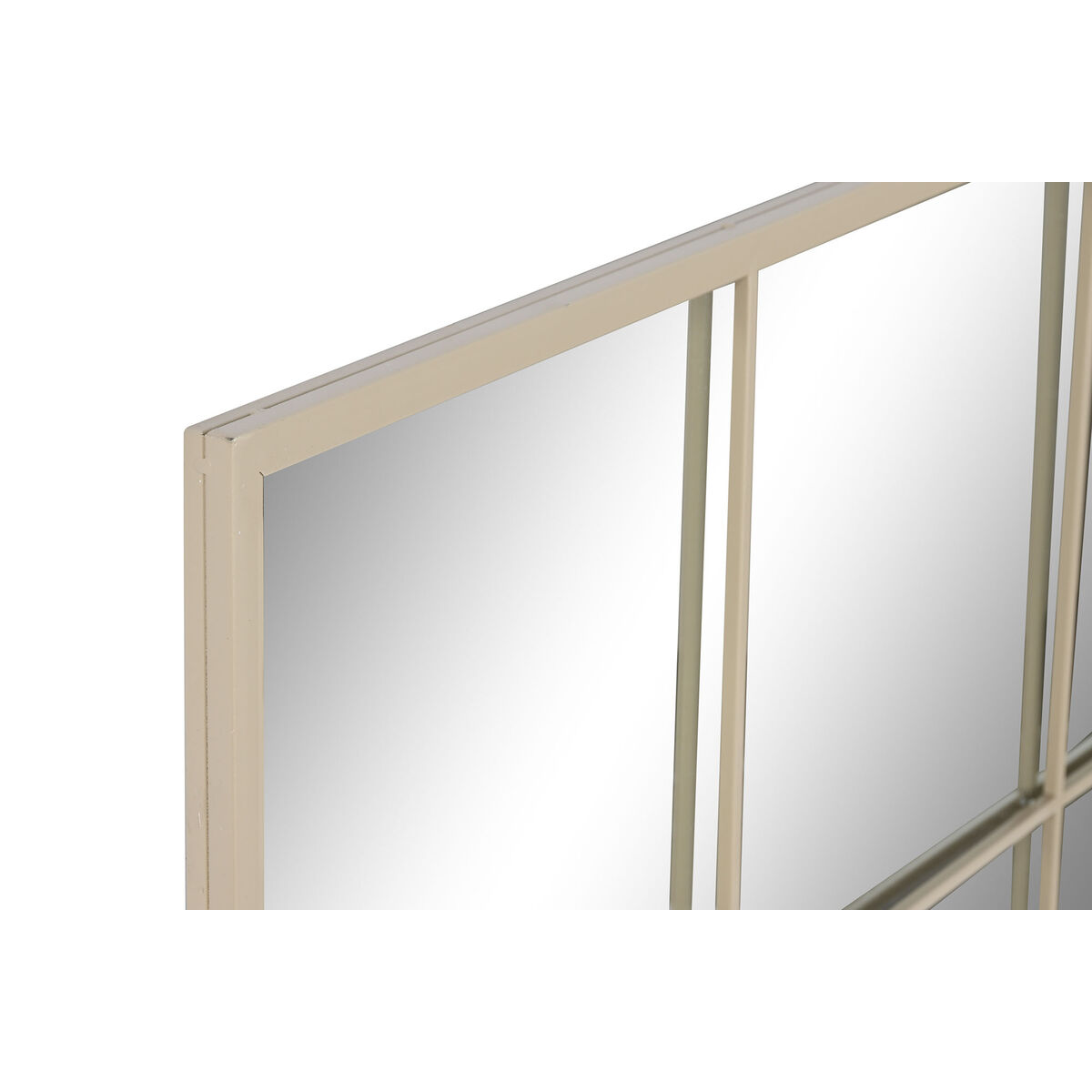 Väggspegel Home ESPRIT Beige Fönster Scandi 90 x 2 x 90 cm - 2