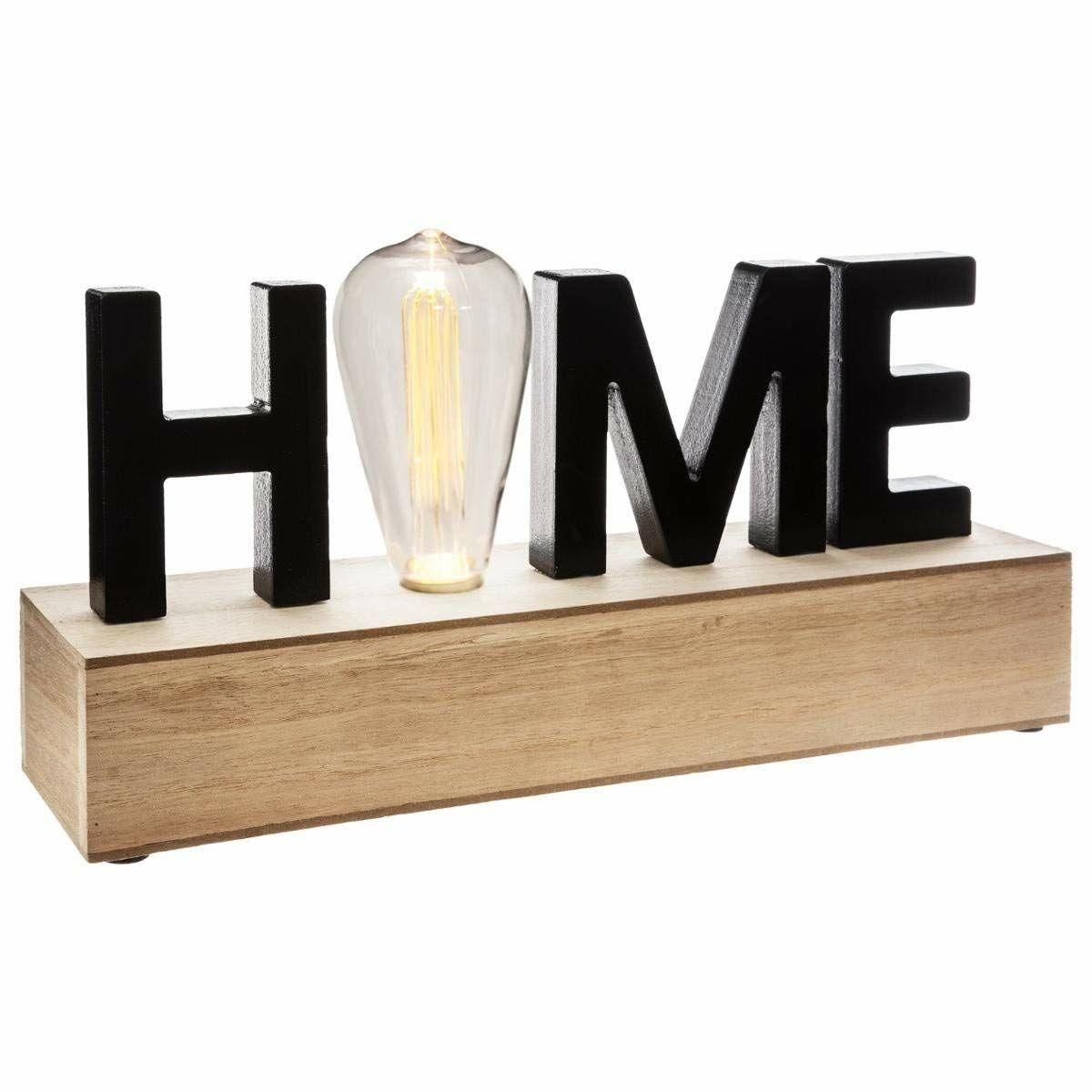Prydnadsfigur Atmosphera 'Home' LED Ljus (34 x 16 x 8 cm) - 5
