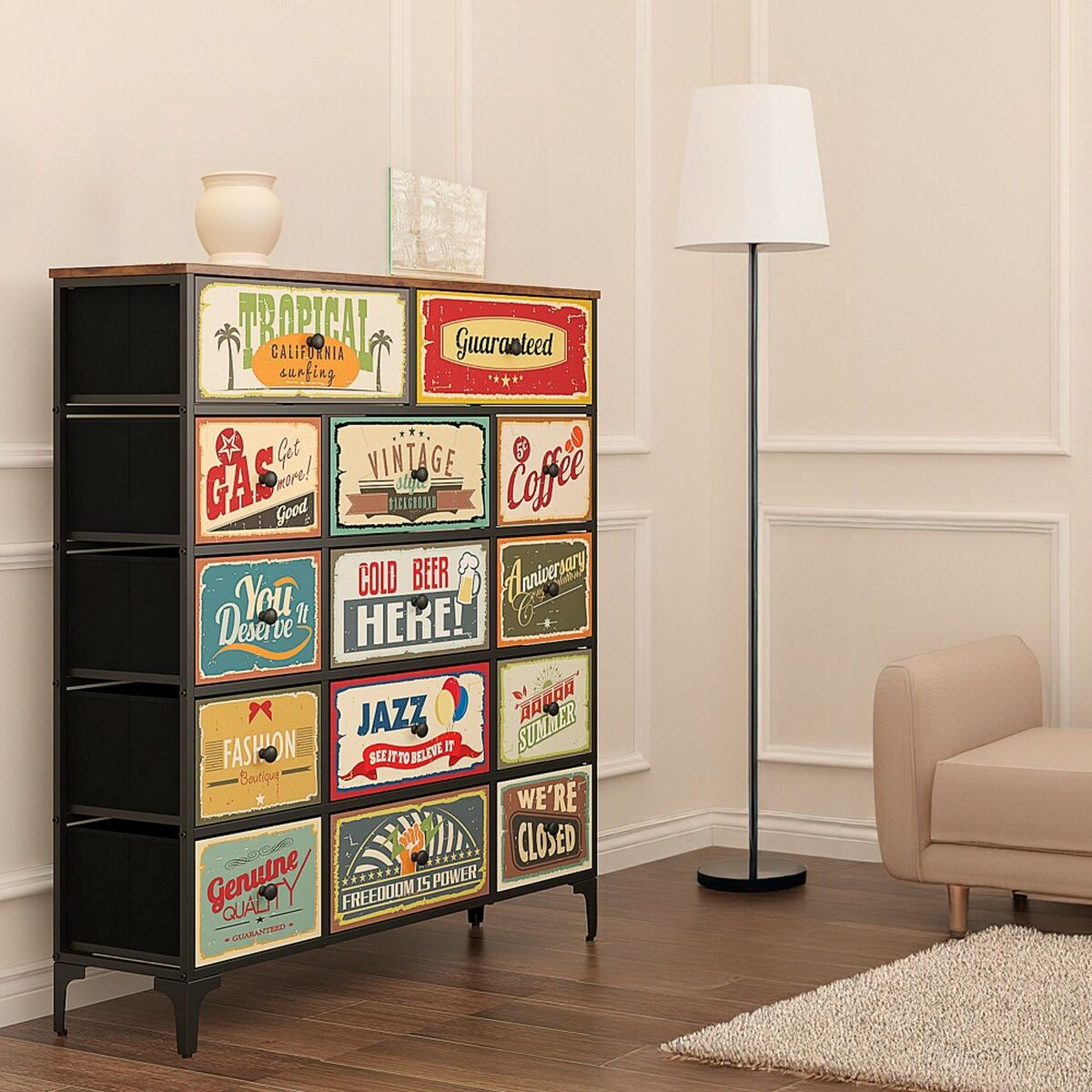 Kommod Max Home Vintage 103 x 119 x 30 cm - 8
