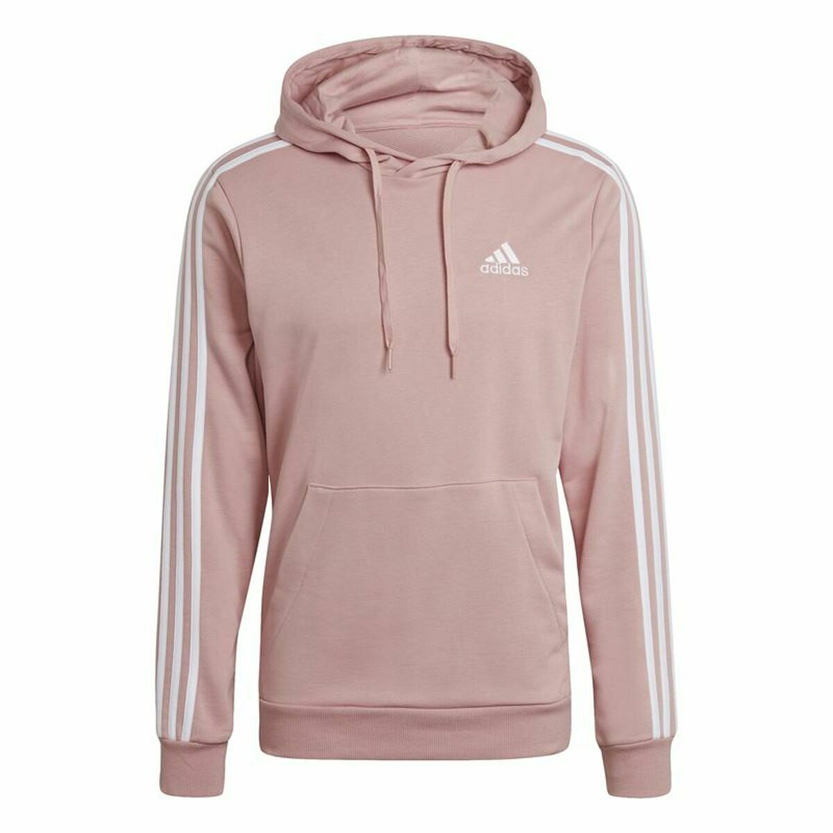 Tröja med huva Herr Adidas Essentials Wonder Mauve 3 Stripes Rosa - 14