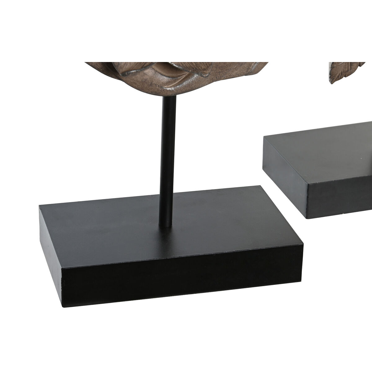 Prydnadsfigur DKD Home Decor 23 x 8 x 42 cm Svart Brun Buddha Orientalisk (2 antal) - 6