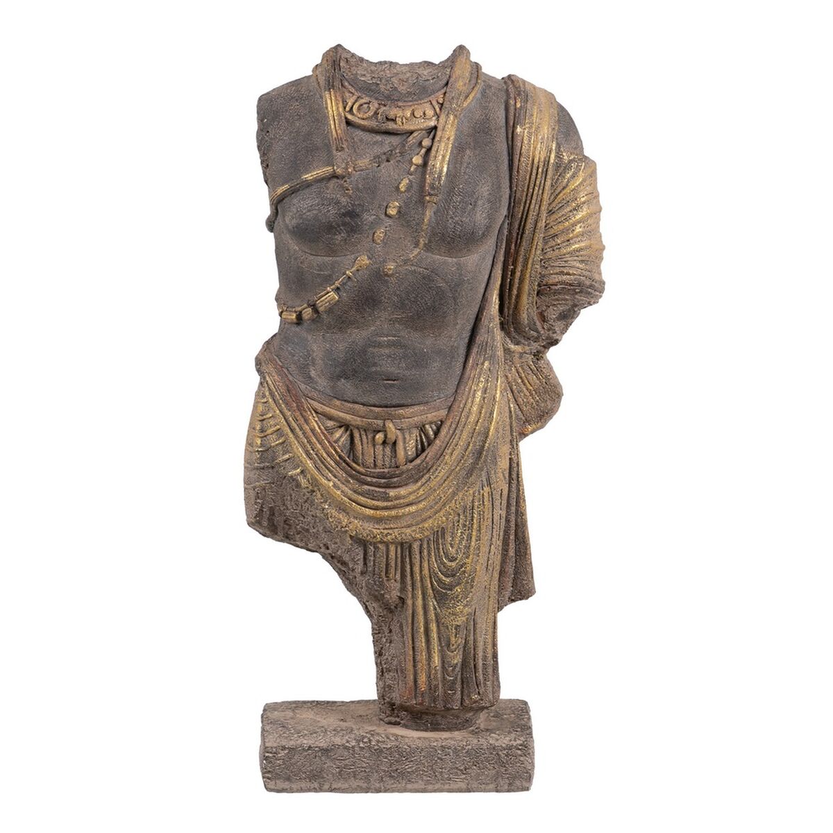 Prydnadsfigur Brun Gyllene Krigare 38 x 22 x 76 cm