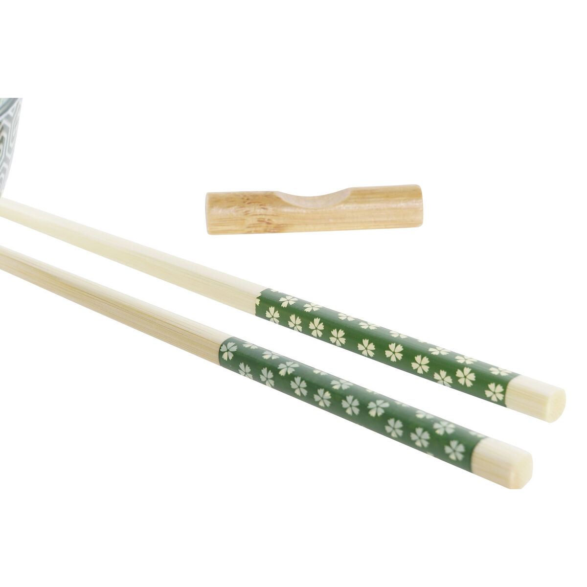 Sushiset DKD Home Decor Bambu Stengods Vit Grön Orientalisk 30 x 21 x 7 cm (6 Delar) - 7