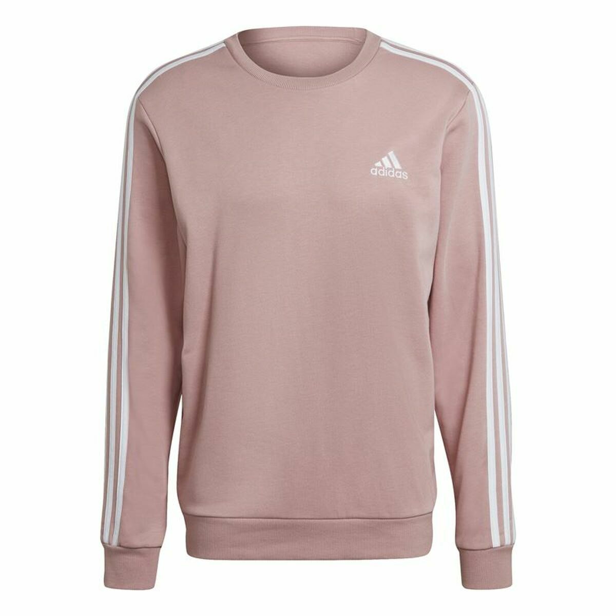 Tröja utan huva Herr Adidas Essentials French Terry 3 Stripes Rosa - 4