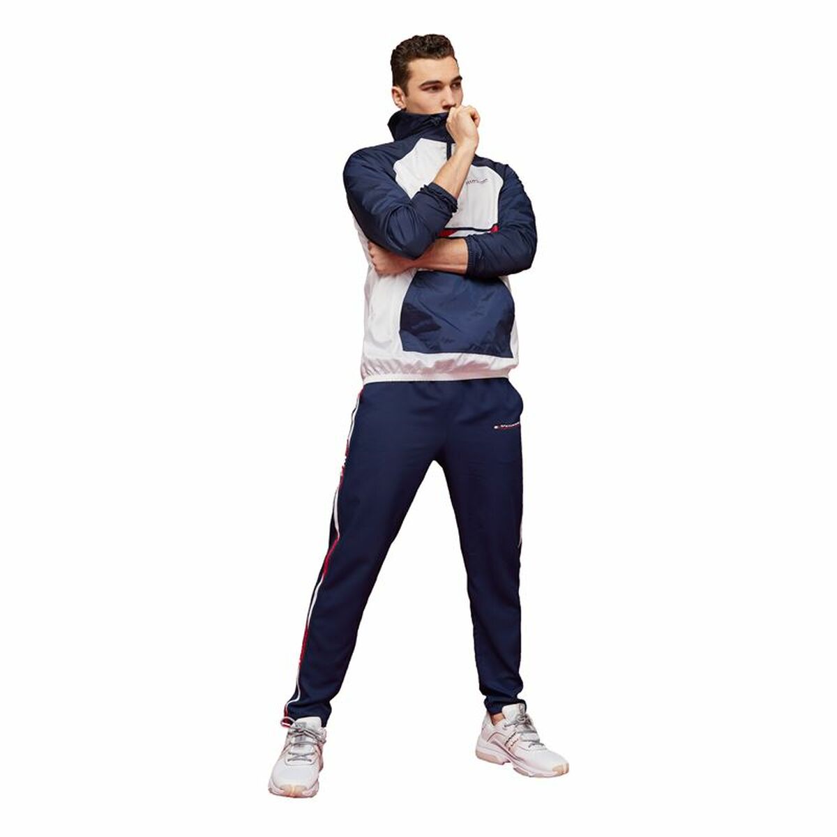 Träningsjacka Herr Tommy Hilfiger Colour-Blocked Mörkblå - 4