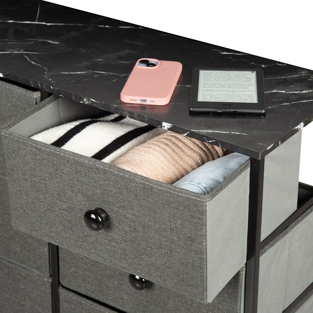 Kommod Max Home Grå Marmor 80 x 62 x 30 cm - 3