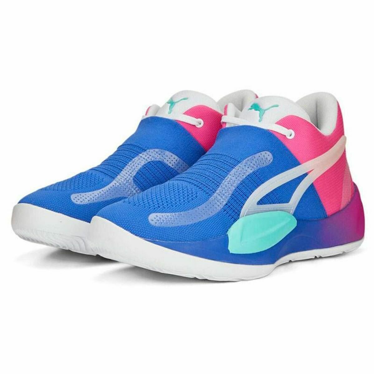 Basketskor, Vuxen Puma Rise Rosa Blå - 5