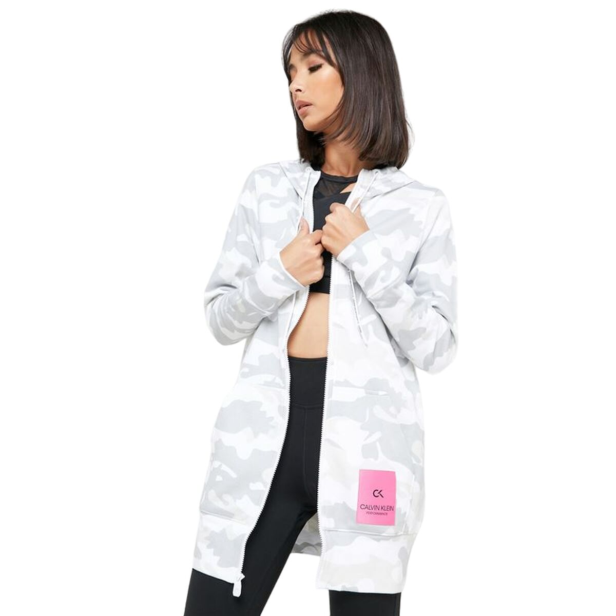 Sportjacka, Dam Calvin Klein Full Zip Vit - 5